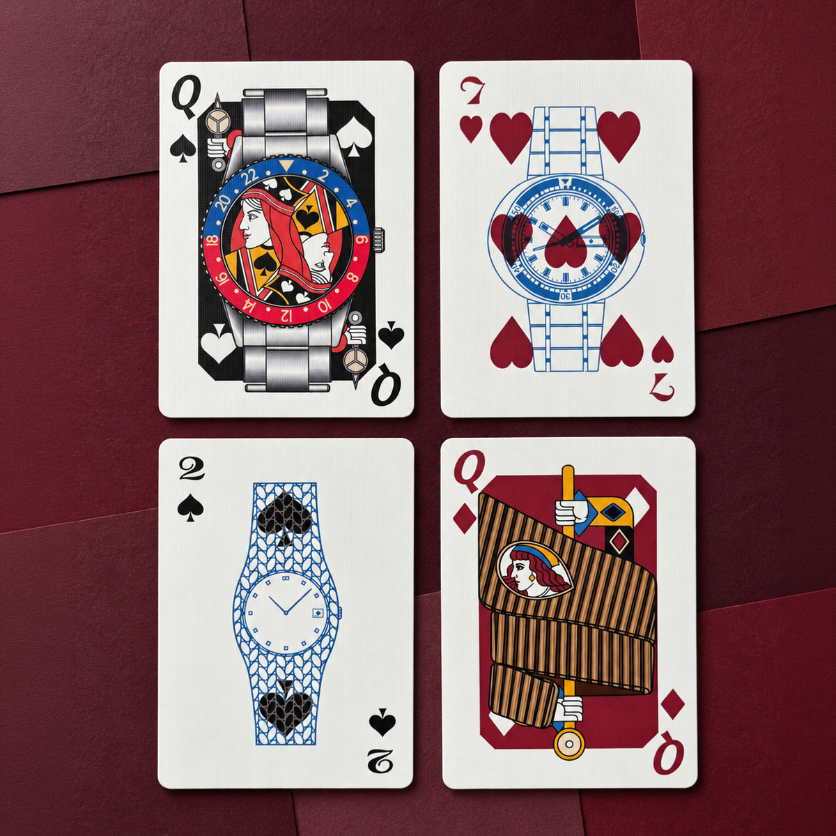 Vintage Watches - Playing Cards