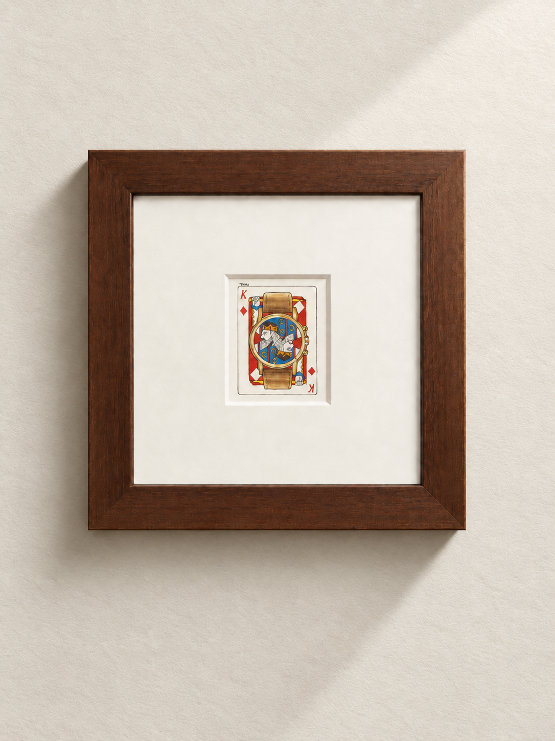 Roi de carreau, fond beige #hover.