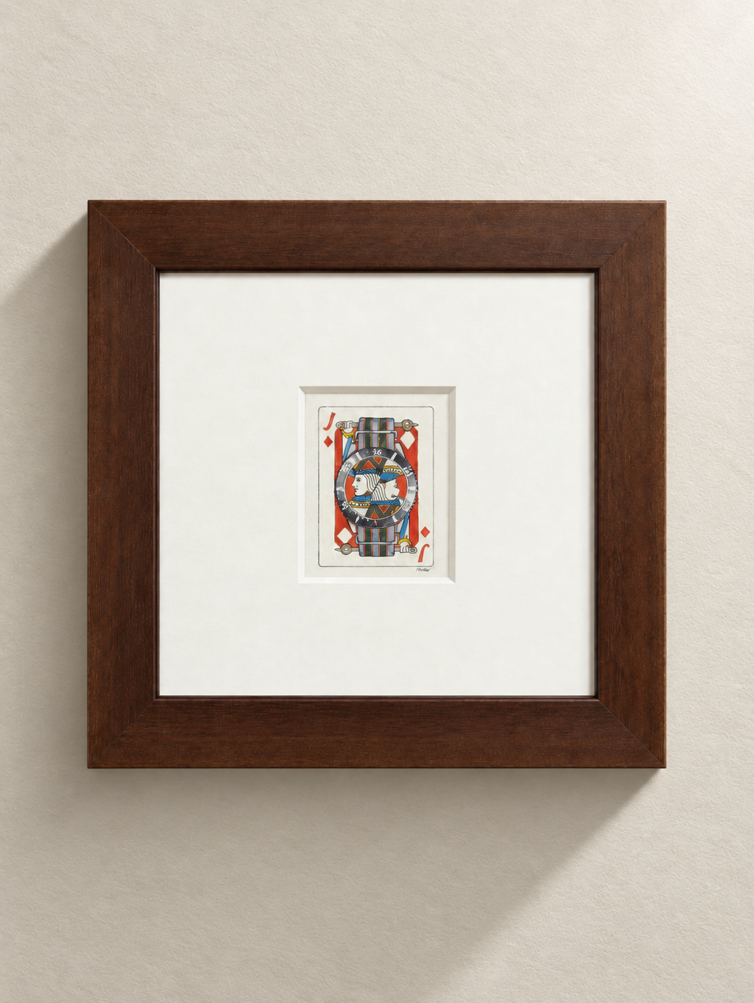 Valet de carreau, fond beige #hover