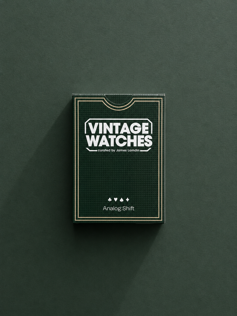 Vintage Watches playing cards, Analog Shift edition, curated by James Lamdin 